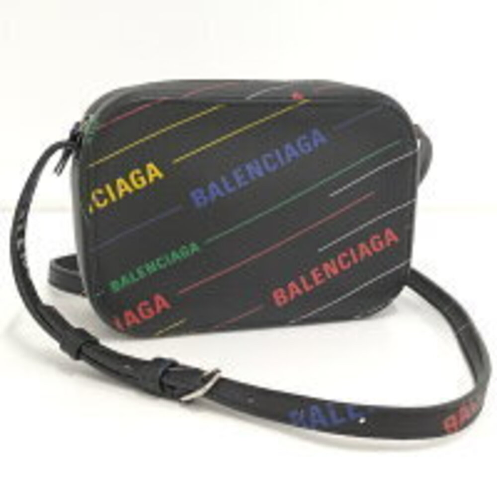 BALENCIAGA Camera Bag XS Shoulder Leather Black